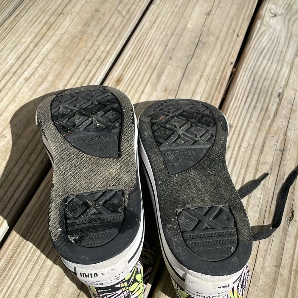 Converse CTAS Platform High Top Tropical Print Sneakers Youth Size 1